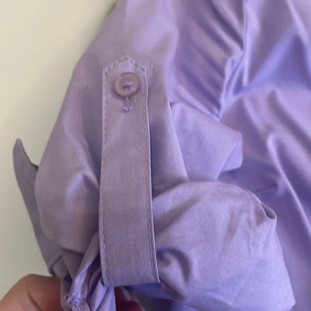 New York & Company Purple high low shirt size small - Picture 4 of 6